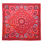 Big and soft classic American bandana in the color red. 26 inches x 26 inches, hand sanded fabric, UV resistant, moisture wicking, quick drying. American Wildrag - the world's best bandanas.