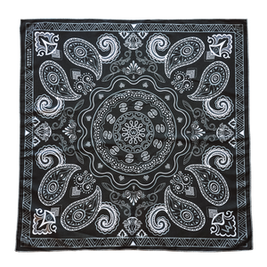
                  
                    Big and soft classic American bandana in the color black. 26 inches x 26 inches, hand sanded fabric, UV resistant, moisture wicking, quick drying.American Wildrag - the world's best bandanas. 
                  
                